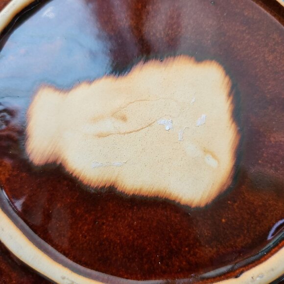 Pumpkin Plate Luncheon Salad Serving Tray Candy Dish Ribbed Pottery Seashell 9" - Picture 6 of 9